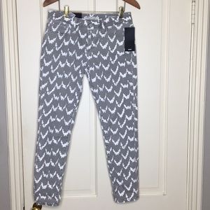 Mavi grey/beige ikat Alexa ankle jean-NWT